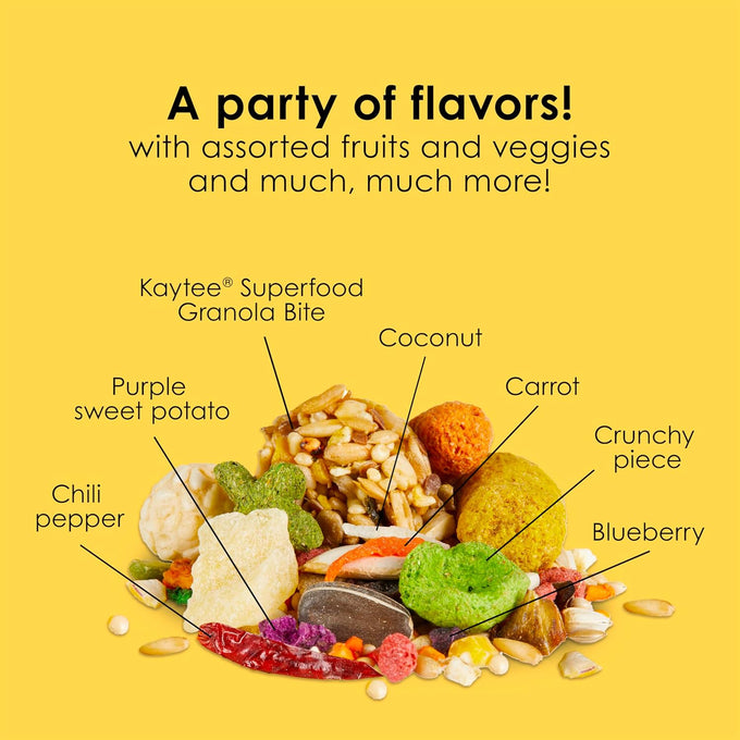 Kaytee Fiesta Conure Food, 4.5 pounds, Nutritious and Fun Blend for Skin, Feather, Digestion, Brain and Heart Health