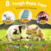 zeaxuie dog chews 25 pack luxury rope toys squeaky puppy toys for small dogs teething