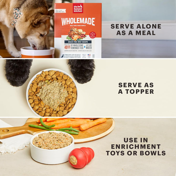 The Honest Kitchen Dehydrated Grain-Free Dog Food, Beef, 4 lb