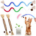GBSYU 6Pcs Silvervine Cat Chew Rope & Sticks, Refillable Catnip Bag for Teeth Cleaning and Stress Relief