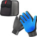 Nvnan 2-in-1 pet grooming gloves for dogs & cats, premium silicone nubs, adjustable wristband, blue, 2-pack