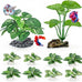 2-pack artificial silk aquarium plants for betta fish tank decorations, goldfish, reptile terrarium accessories, gold