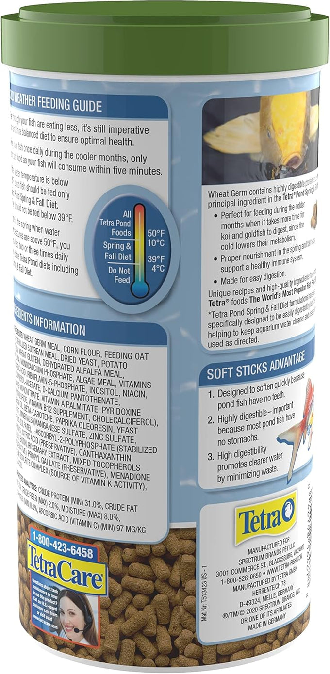 TetraPond Spring And Fall Diet 7.05 Ounces floating fish food for goldfish and koi