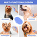 dog grooming bath brush, pet rubber brush for shower scrubbing and soothing massage, ideal for long & short haired dogs and cats