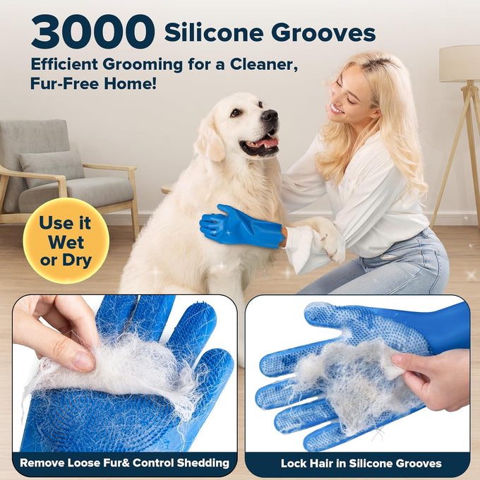 augwind navy blue 6pcs pet grooming kit for dogs cats and horses
