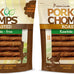 pork chomps roasted pork skin dog chews, 6 inch twists, 15 count - healthy, delicious, low fat, high protein