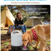 petnf dog water bottle portable 1 gallon (128oz) automatic gravity dog water bowl dispenser with pull-out drinking bowl