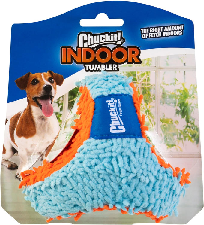Chuckit! Indoor Fetch Roller Toy for Dogs - Orange and Blue Interactive Dog Toy