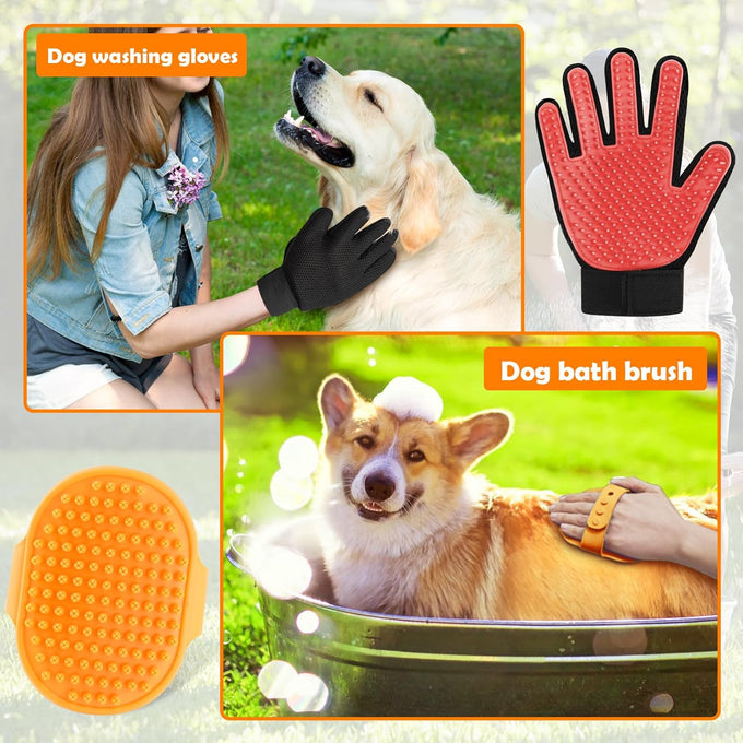 ksszzco dog washer hose attachment with 8 spray patterns and 3.5oz soap dispenser for pet showering