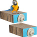 Skyygemm 2-piece bird perch for macaws, parakeets, conures, budgies, finches, and cockatiels with robust corrugated paper