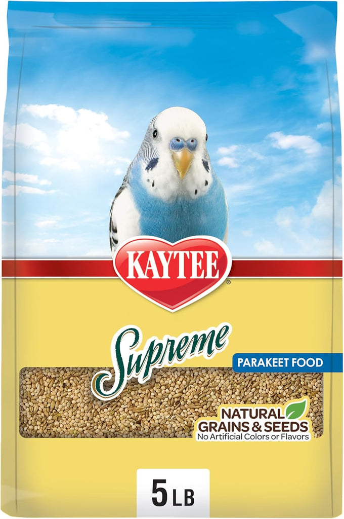 Kaytee supreme parakeet food for pet birds, 20 pounds natural seed and grain nutrition