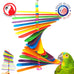 Bonka Bird Toys 867 Big Stick 9.50" medium parrot chew cage toy for Conure Quaker Pionus