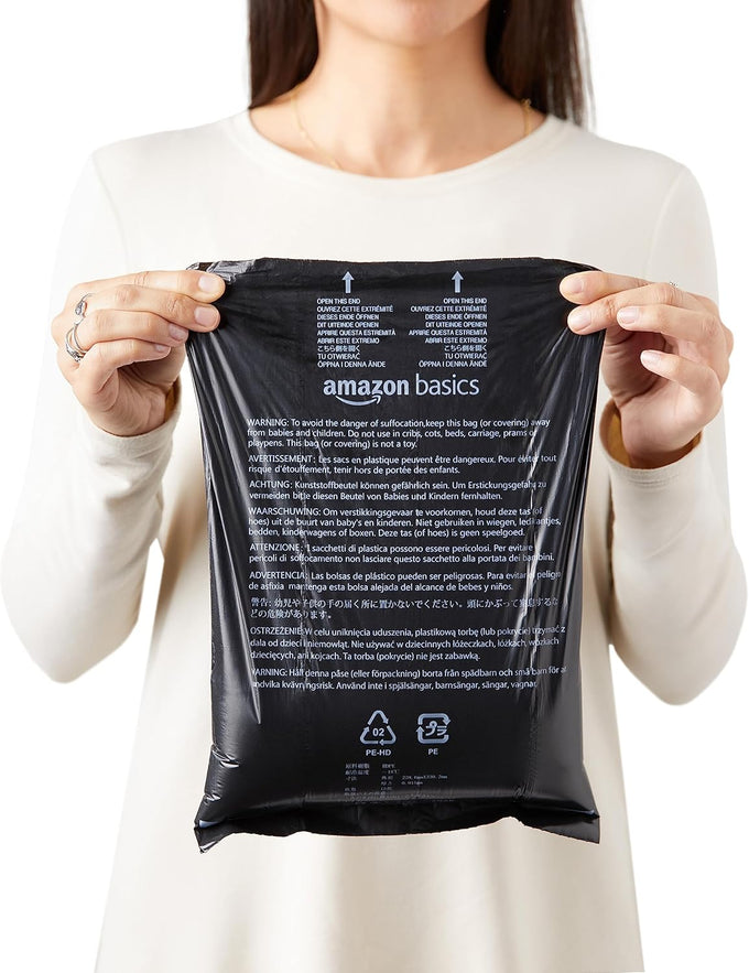 Amazon Basics Dog Poop Leak Proof Bags with Dispenser and Leash Clip, Unscented, 13" x 9", 900 Count