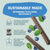 Shameless Pets Blueberry & Mint Dental Chews for Dogs, 32-piece Grain-Free Dental Sticks with Fresh Breath Benefits