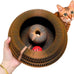 Kitty Kurlz 3-in-1 Cat Toy & Scratcher, Collapsible Ball Track with Bell, Reversible Cardboard Lounge for Indoor Cats