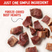 Stella & Chewy's premium freeze-dried raw beef heart dog treats, single ingredient, no additives, 3oz bag, perfect for training and picky eaters