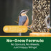 Happy Wings 5lb No Grow Songbird Bird Seed Mix with Sunflower, Safflower & Peanuts for Outside Feeders