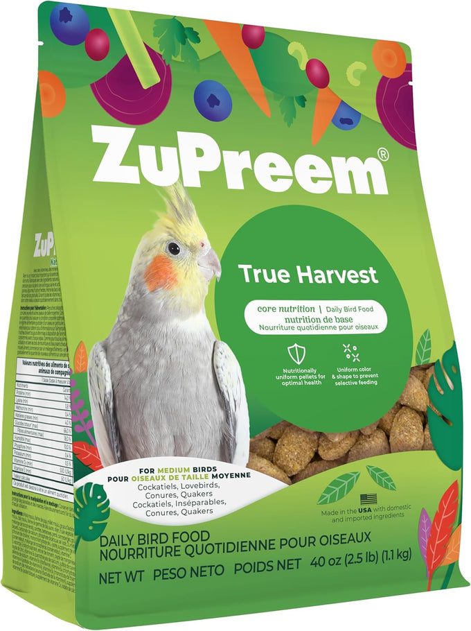 ZuPreem Sensible Seed bird food blend for medium birds, 2 lbs, made in USA, (M)