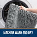 olonly dog door mat for muddy paws 30x20 gray washable non-slip chenille entry mat