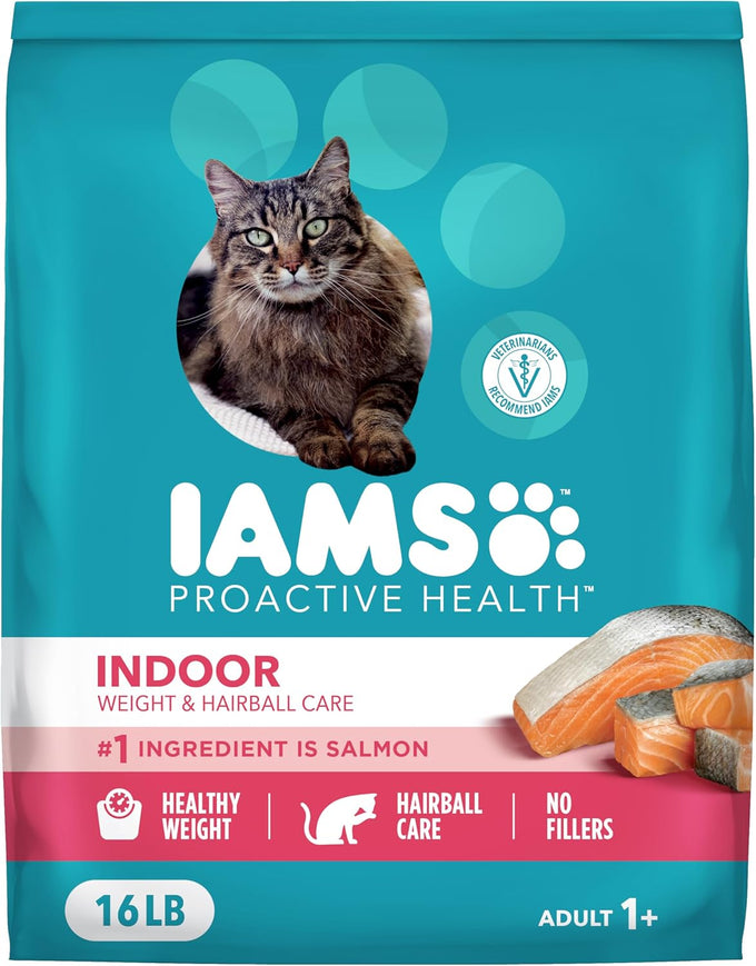 iams proactive health dry cat food indoor weight and hairball care with real chicken 7 lb bag