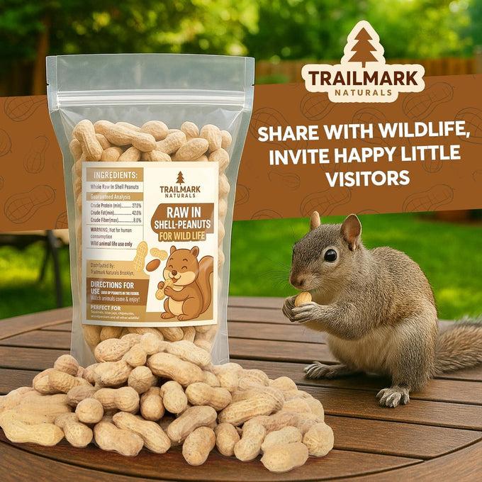 12 lb raw peanuts for squirrels and wildlife, grown in the usa, in-shell peanuts for birds and backyard visitors