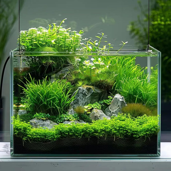 Vimvins 3 gallon frameless glass fish tank for betta, goldfish, snails, shrimp and aquatic planting