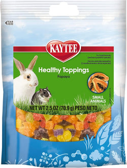 Kaytee Fiesta Healthy Toppings Papaya Treat for Small Animals, 2.5-Oz, Nutritious Bonding and Playtime Snack