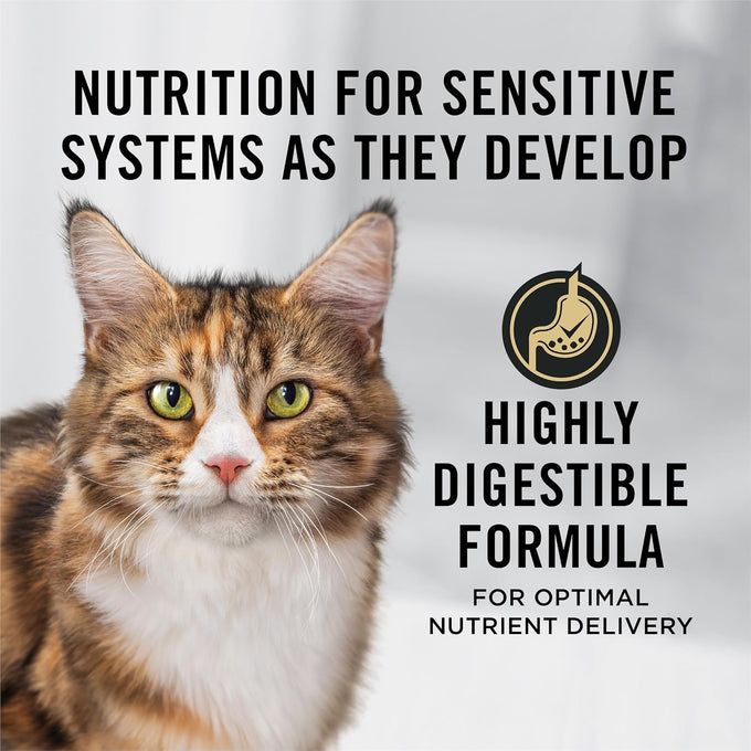 Purina Pro Plan Sensitive Skin and Stomach Senior Cat Food Salmon and Rice Formula - 3.5 lb.