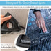 Analan Mini Triangle Pet Hair Remover for Car Detailing, Auto Interiors, Couch, and Furniture - Effectively Removes Dog & Cat Fur, Lint, and Carpet Debris in Jet Black