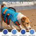 Asenk Dog Life Jacket for Swimming, Boating, Reflective & Adjustable, Small to Large Dogs, Blue, Size S