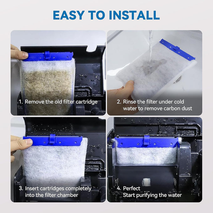 Tetra Whisper Bio-Bag Filter Cartridges Large, 6-in-1 16-Pack for 20-60 Gallon Aquariums, Low-Dust Install