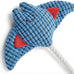 Stingray rope plush dog toy, soft durable cotton, for chewers, tug of war, all dog breeds