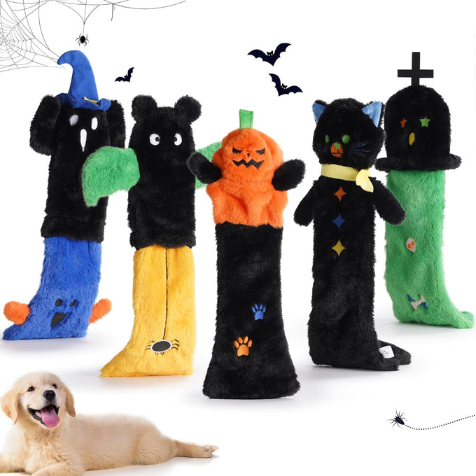 Nocciola Crinkle Plush Dog Toys Set, 5 PCS, Stuffless, Squeaky, No Stuffing, Suitable for Small Medium Large Dogs