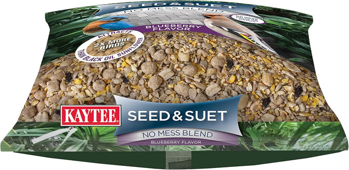 Kaytee blueberry flavored no mess bird seed blend, 10 pounds for tube, hopper, or platform feeders