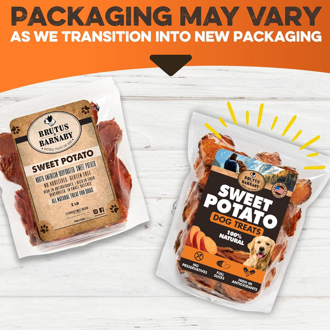 Brutus & Barnaby usa-grown sweet potato dog treats for sensitive stomachs, single ingredient, hypoallergenic