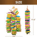 Myfamirea parrot toys for medium birds, natural wooden chew toys for African Greys, cockatoos, and macaws