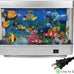 Tokenkuko fake motion fish tank mini aquarium night light with moving fish, tropical decor lamp for kids, US plug