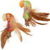 SmartyKat Instincts 2-Pack HappyNip Love Mates Feather Birds Plush Cat Toys Orange/Green