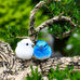 Threan 5-pcs artificial parrot bird ornaments for tree, wreath, and garden decor, assorted colors, 4.7 inches