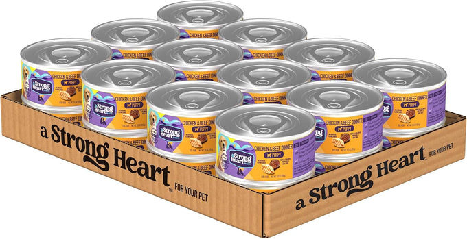 A Strong Heart Wet Puppy Food, Chicken & Beef - 5.5oz Cans (24 Pack)
