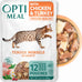 Optimeal grain-free shrimp & salmon wet cat food pouches, 3 oz, 12 pack, natural European ingredients, high protein, adult indoor cat food