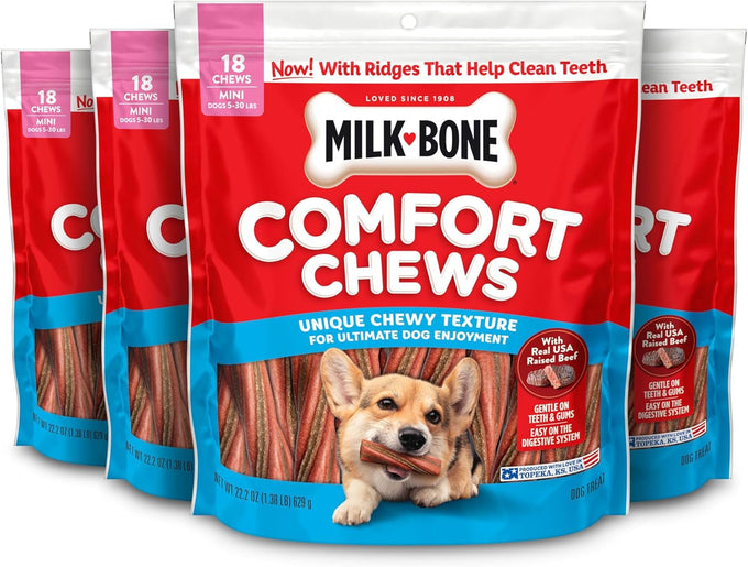 Milk-Bone Comfort Chews 40.8 oz. bag, 16 Chews with Unique Chewy Texture and Real Beef