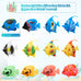 Weewooday 20 Pcs Artificial Moving Fishes Plastic Floating Lifelike Fish Tank Ornaments Aquarium Decorations Assortment
