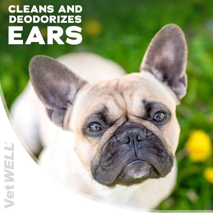 VetWELL cucumber melon ear cleaner for dogs and cats 8 oz otic rinse for infections and odor control