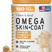 Salmon Oil Omega 3 Fish Oil for Dogs - 180 Soft Chews for Itch Relief, Shedding, Hot Spots, Skin & Coat
