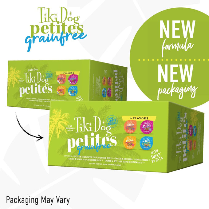 Tiki Dog Petites Grain Free Wet Dog Food, Variety Pack, 3oz Cans