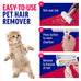 ChomChom Original Size Reusable Pet Hair Remover for Cats and Dogs on Furniture, Carpets, and More - White