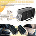 SlowTon Portable Dogs Armrest Booster Seat for Small Dog Anti-Collapse Pet Car Seat with Soft Cushion Safety Belt Black
