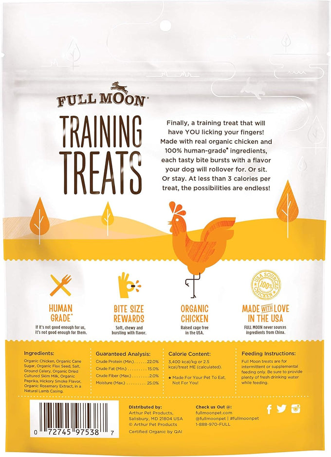 Full Moon Organic USDA Chicken Training Treats 6 Ounce Human Grade Dog Snacks
