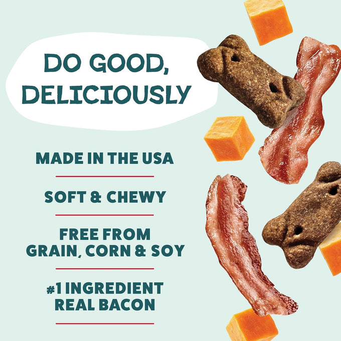 Shameless Pets Soft Dog Treats - Bacon Me Crazy Meaty Tenders, Grain Free, Healthy Treats for Small, Medium & Large Dogs, 8oz